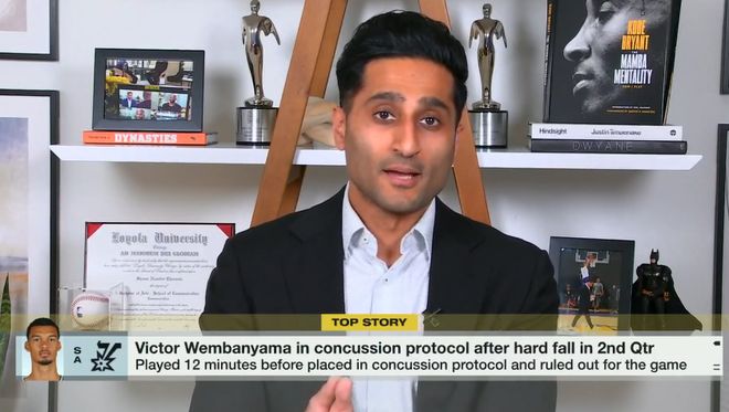 文班亚马脑震荡或缺席多场季后赛 马刺防守遭遇